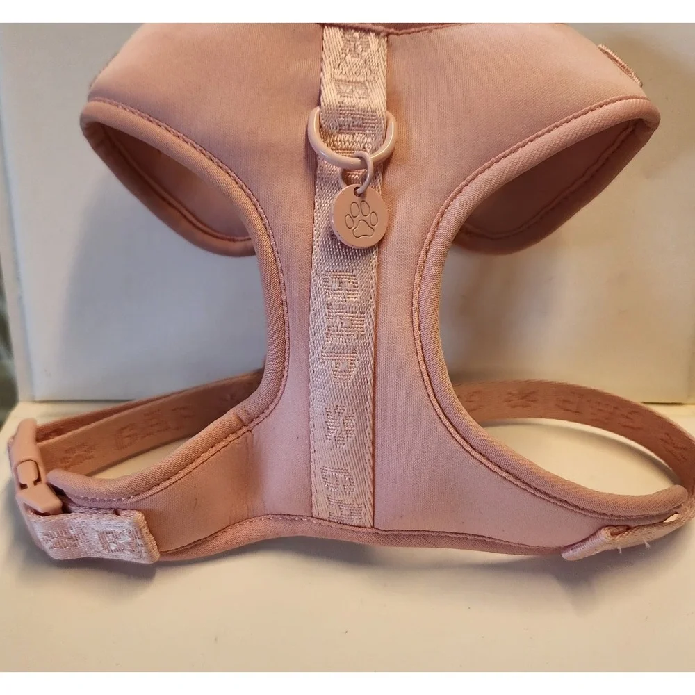 Pink Paw Charm Dog Harness Sz MD